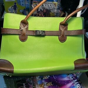 Green and Brown Tote Bag